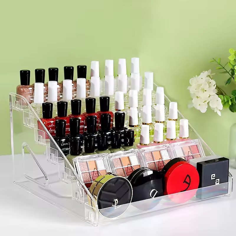 3/4/5/6/7 Layer Nail Polish Paint Organizer Clear Acrylic Storage Display Shelf for Sunglass Essential Oil Lipstick Holder Rack