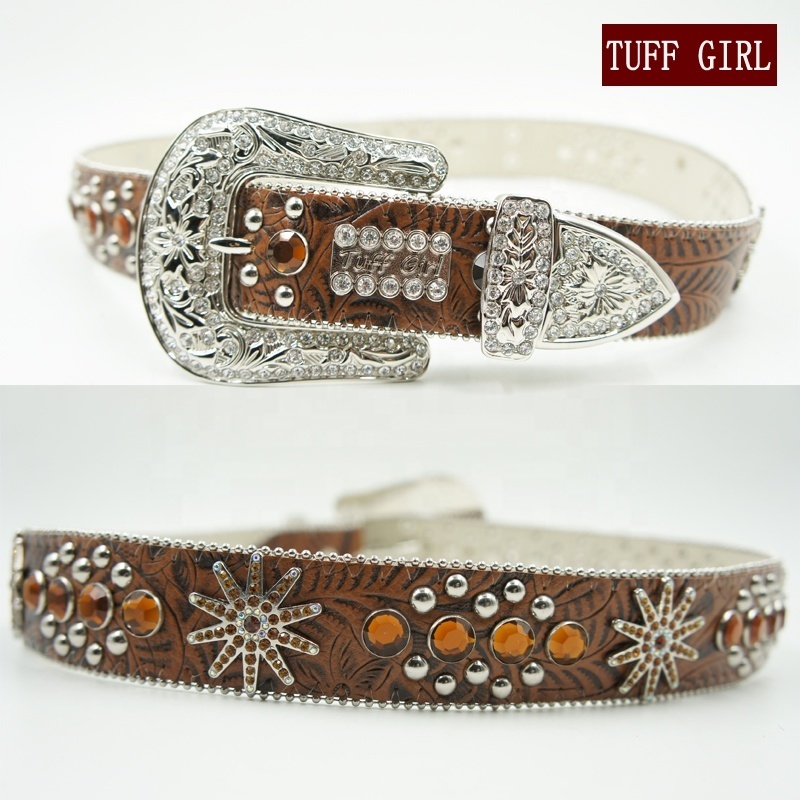 Customized Rhinestone Belt For Men Bling Bling Full Diamond Studded Leather Waist Bb Simon Belt Strap Crystal For Jean