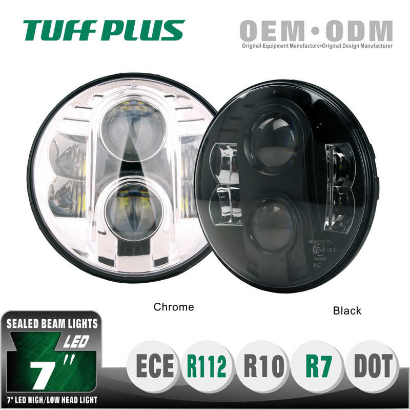 Led Light Car Tuff Plus Oem Odm Forward Lighting System For Truck 7Inch 80W 12V 24V High Low Beam Led Headlight