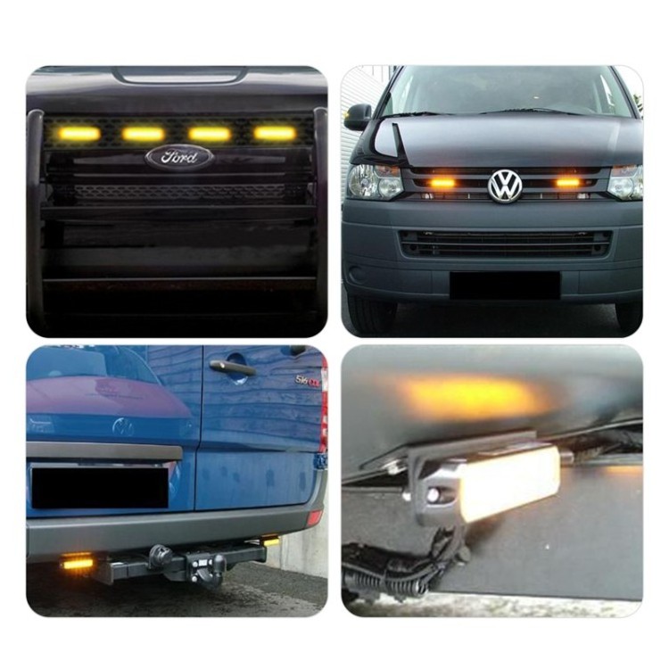 Led Work Light Tuff Plus 18W 12V 24V Car Truck Accessories Amber Led Flashing Strobe Warning Light