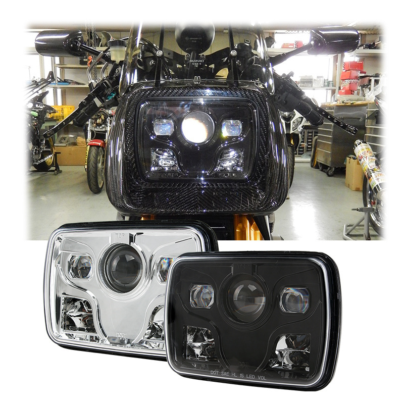 5X7 Inch Led Driving Off Road Automotive Led Square Headlights Motorcycle Truck Car Square 5*7 4*6 Inch Bright Led Headlights