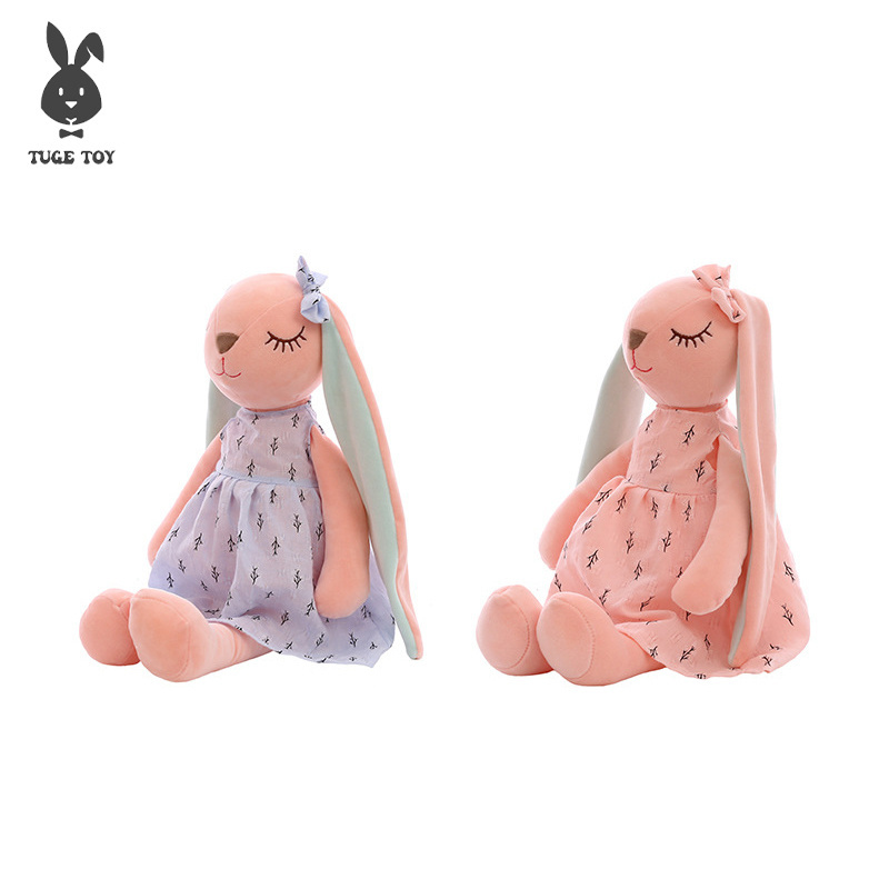 The New Rabbit Creative Long Ear Cute Soft Comfort Plush Toy Rabbit Bunny Doll for Children Creative Easter Girl