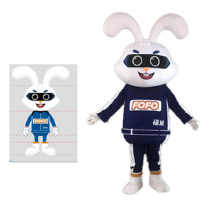 customized walking rabbit shape doll clothing custom cartoon animal character mascot costume for Party Event Cosplay Suit