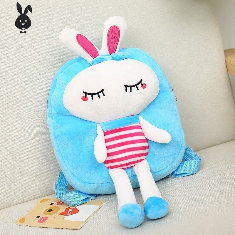 Hot sale new bunny schoolbag plush children's shoulder bag cute cartoon plush backpack