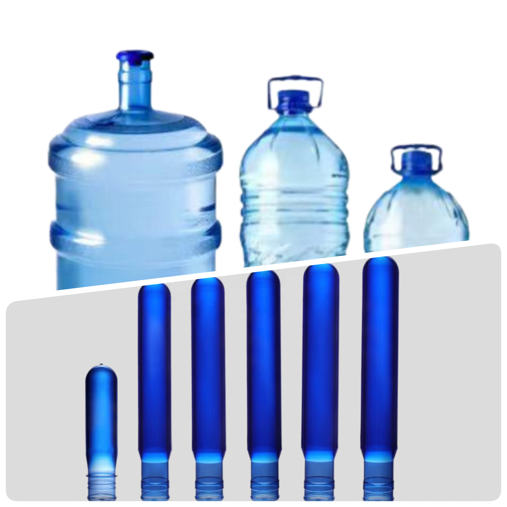 High Quality 3gallon 5gallon Bottle 55mm Pressed Neck Water Preform Bottle 750 Grams For 18l Bottle Size