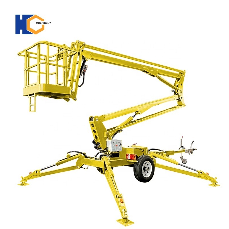 HC High Building Window Cleaning Cherry Picker 30m Spider Boom Lift Crane Man Basket for Sale Auto Drive hydraulic Scissor Lift