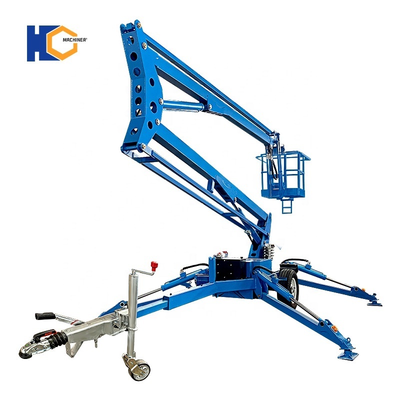 HC High Building Window Cleaning Cherry Picker 30m Spider Boom Lift Crane Man Basket for Sale Auto Drive hydraulic Scissor Lift