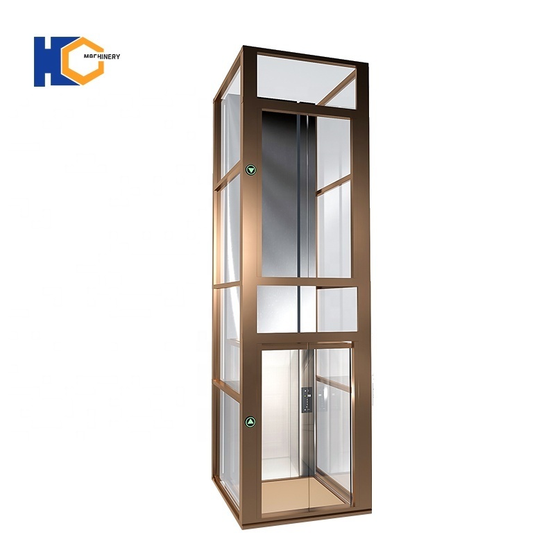 Hot Selling Mirror Etched Stainless Steel Lift Residence Home Outdoor Elevator