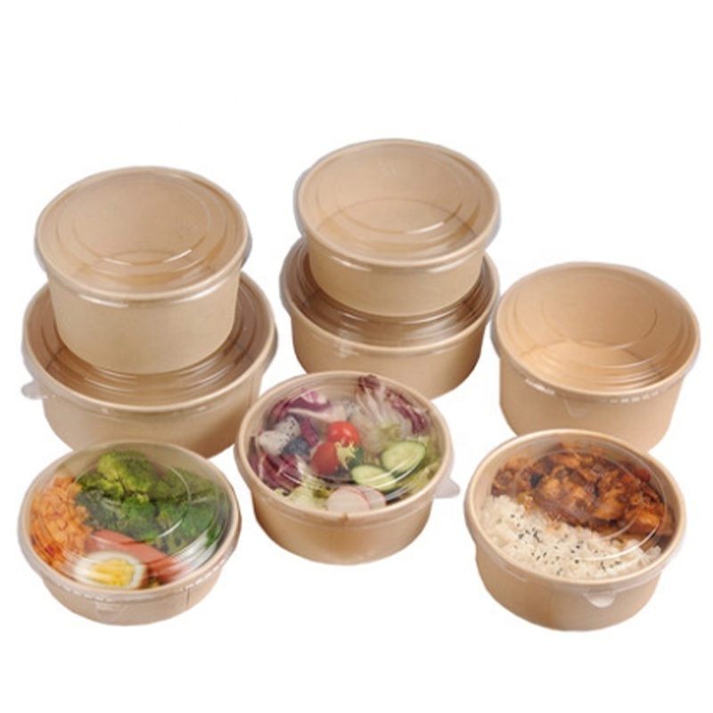 Free Sample Hot Sale Disposable Bowls Paper Kraft Bowl For Packing Or Restaurant