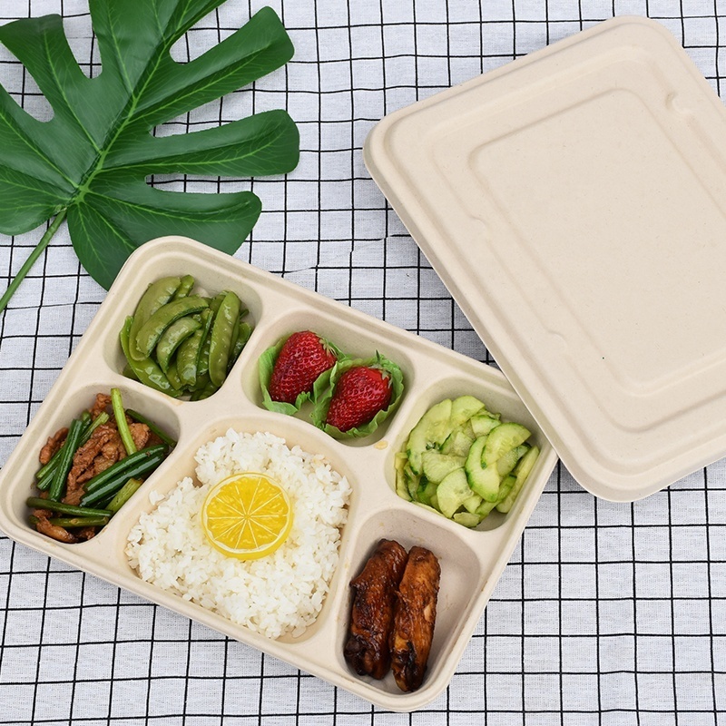 Free Sample Take Away Container Paper Food Box One Time Disposable Bento Food Catering Lunch Box