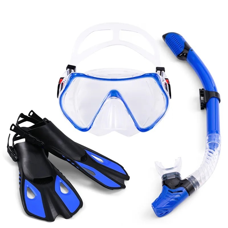 Outdoor sports diving mask breathing tube adjustable flipper frog shoes diving three piece set