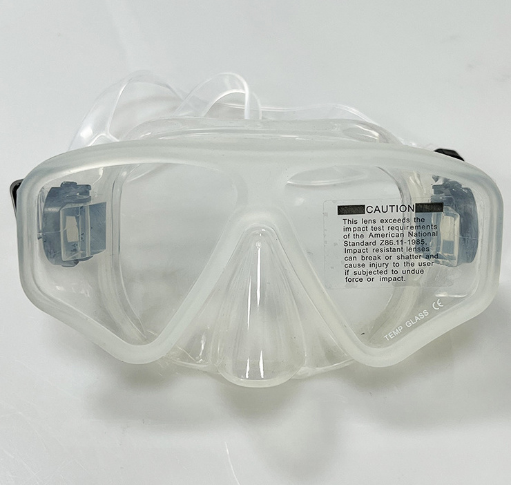 High end professional custom printing Diving Goggles with nose cover Frameless silicone dive mask Waterproof