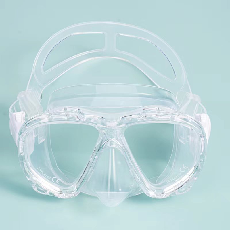 Goggles with Nose Cover Swim Mask Suitable for Any Face Shape Snorkeling Gear for Adults Impact Resistance Snorkel Mask