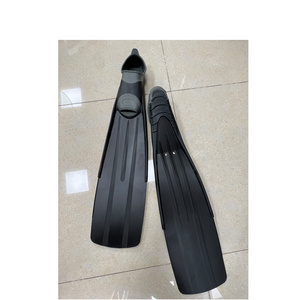 Professional Full foot pocket Black diving flippers freediving and spearfishing long diving fins