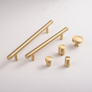 Gold Brass Furniture Wardrobe Drawer Knobs Cabinet Door Handel Bar Pintu Handle Metal Pull