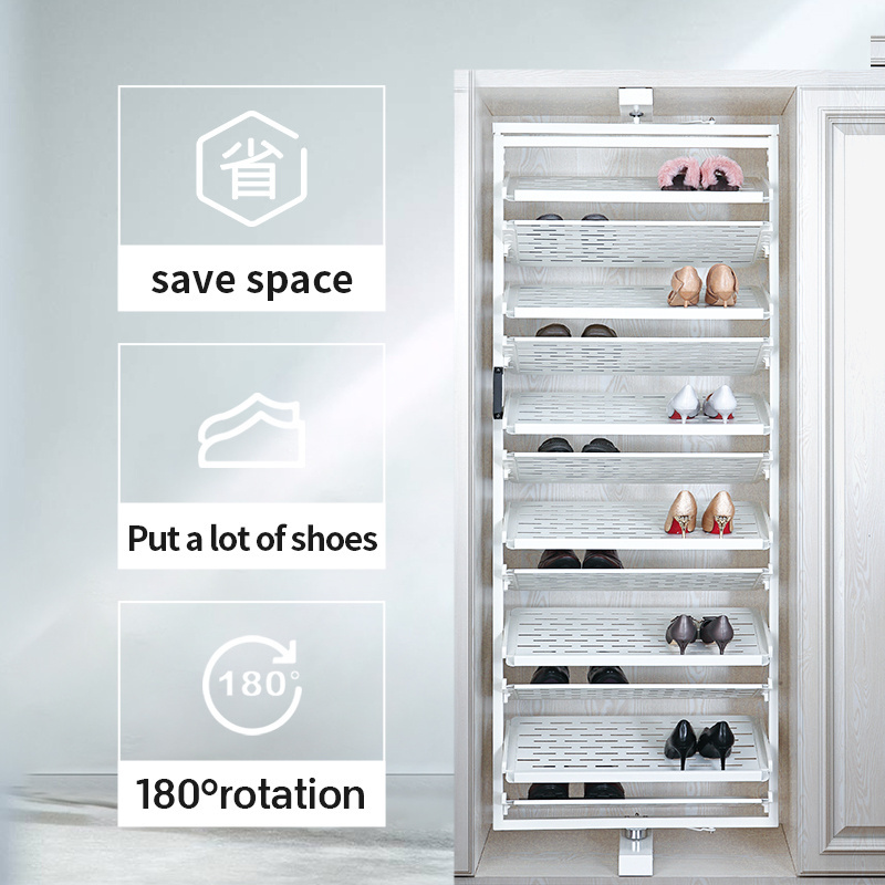 Show Rack Slide Slide Rotating Cabinet Shelf Wardrobe Accessory 360 Degree Revolving ...
