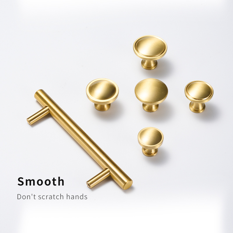 Gold Cabinet Drawer Pull Modern Style Golden Closet Brass And Knob Round brass and solid dresser bedroom furniture handle