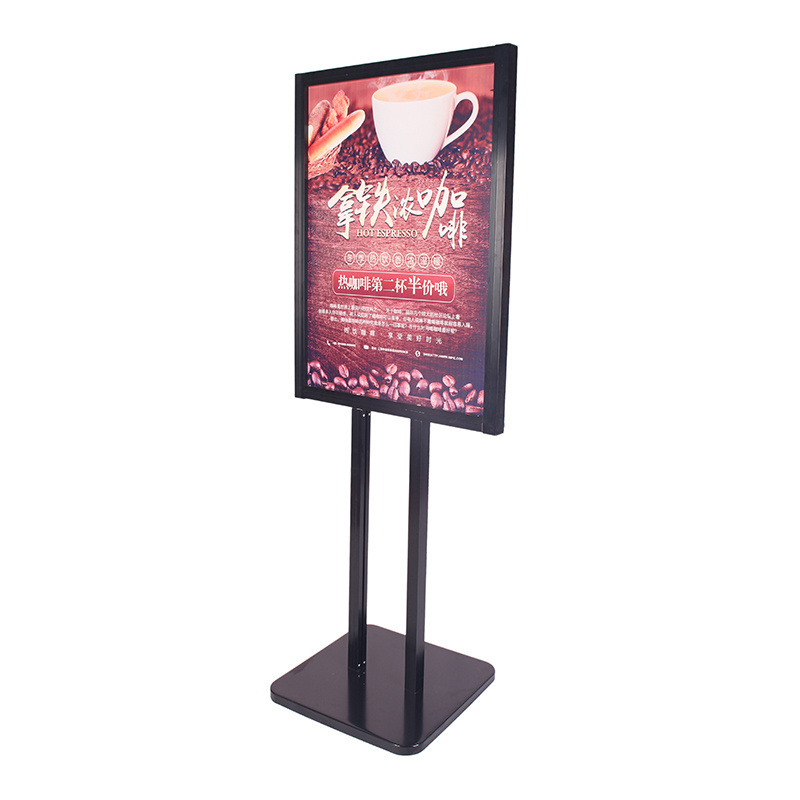 double column aluminum poster frame display pvc sign stand outdoor poster stand