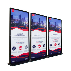 180h x 80w standing banner size metal floor display poster stand sign