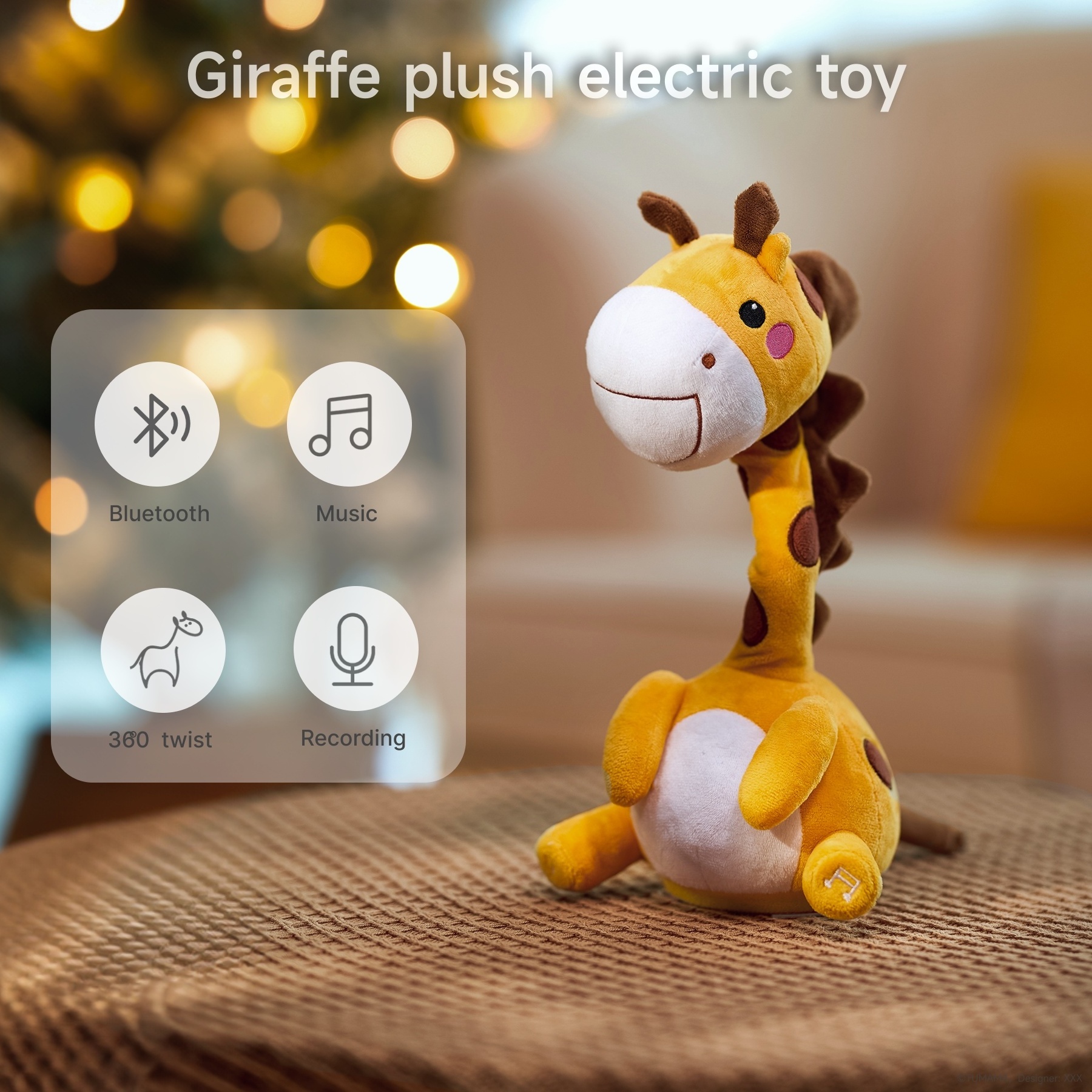 Tumama Kids Electric Plush Singing Dancing Giraffe Music Talking Toys Stuffed Dancing Animal Toy For Babies