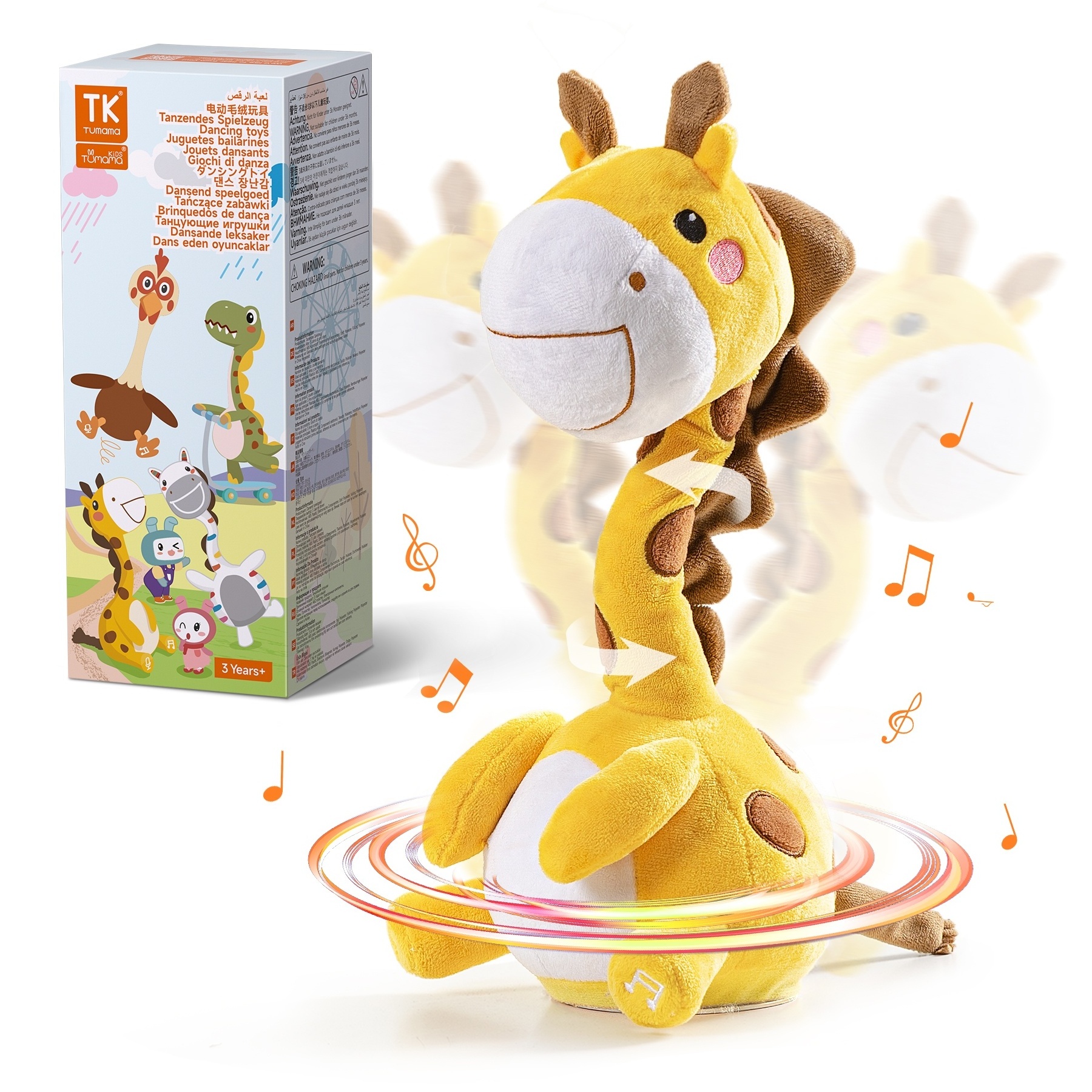 Tumama Kids Electric Plush Singing Dancing Giraffe Music Talking Toys Stuffed Dancing Animal Toy For Babies