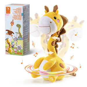 Tumama Kids Electric Plush Singing Dancing Giraffe Music Talking Toys Stuffed Dancing Animal Toy For Babies