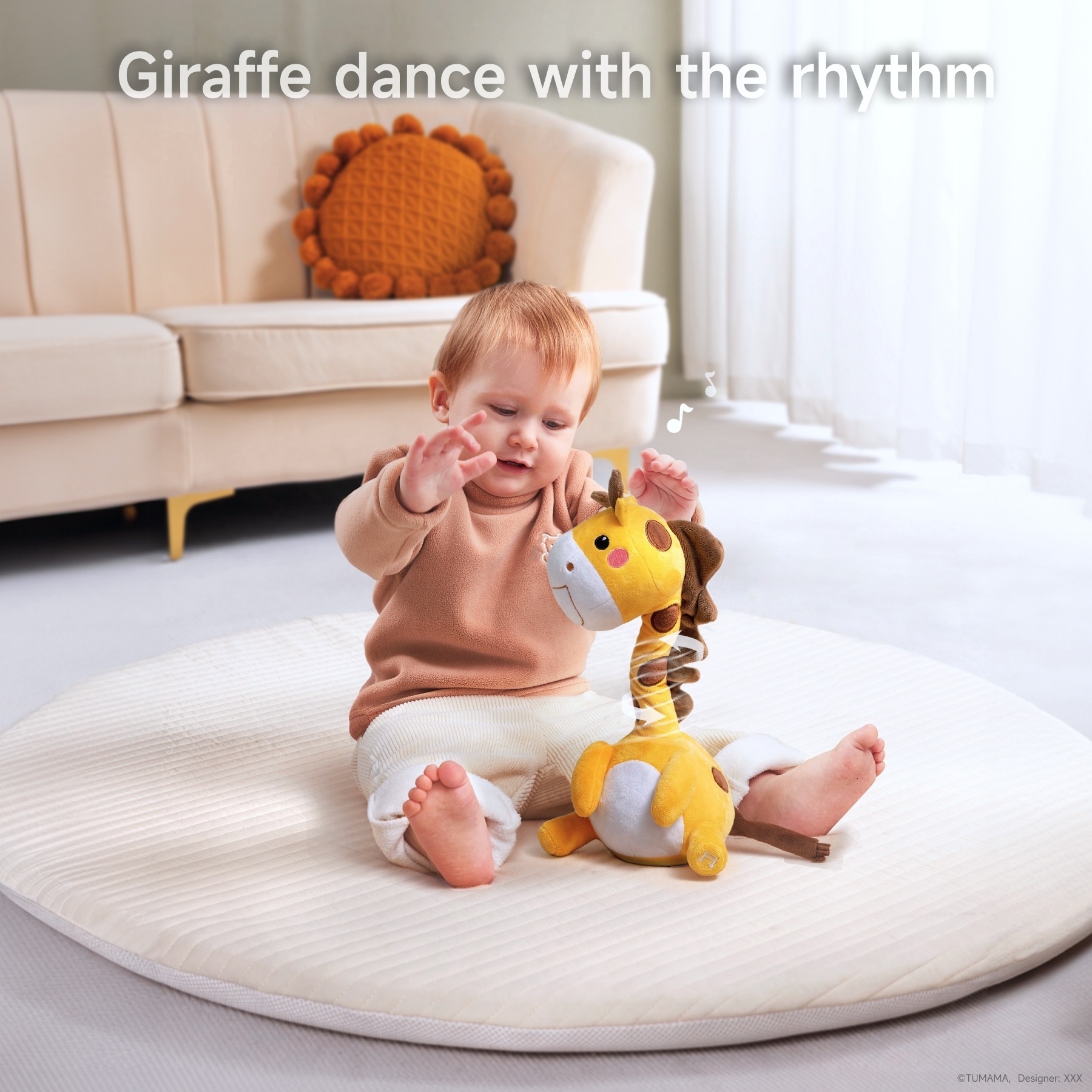 Tumama Kids Electric Plush Singing Dancing Giraffe Music Talking Toys Stuffed Dancing Animal Toy For Babies