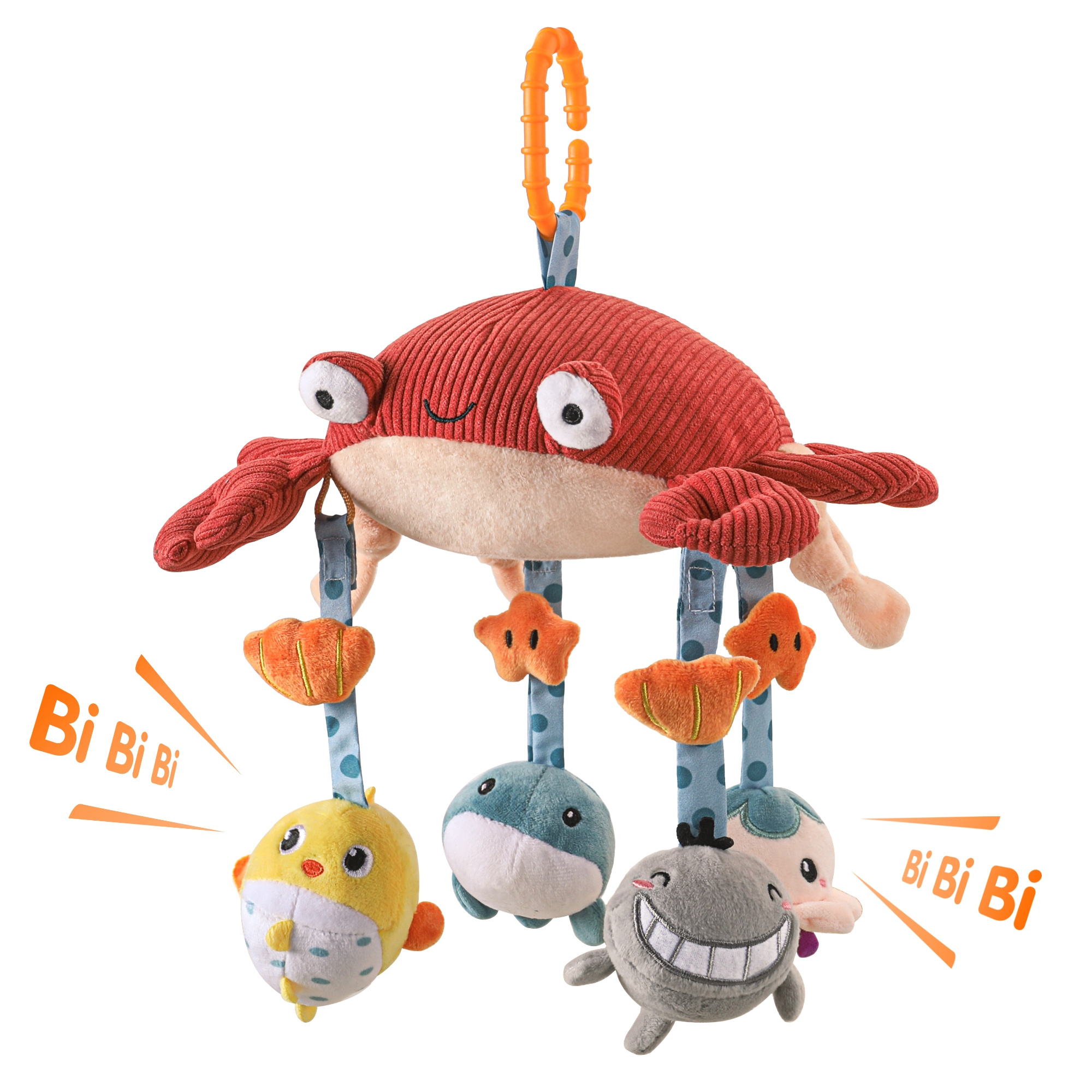 Tumama Kids New Design Animal Baby Toy Crab Mobile Crib Baby Stroller Lathe Hanging Bell Appease Rattle Plush Children's Toys