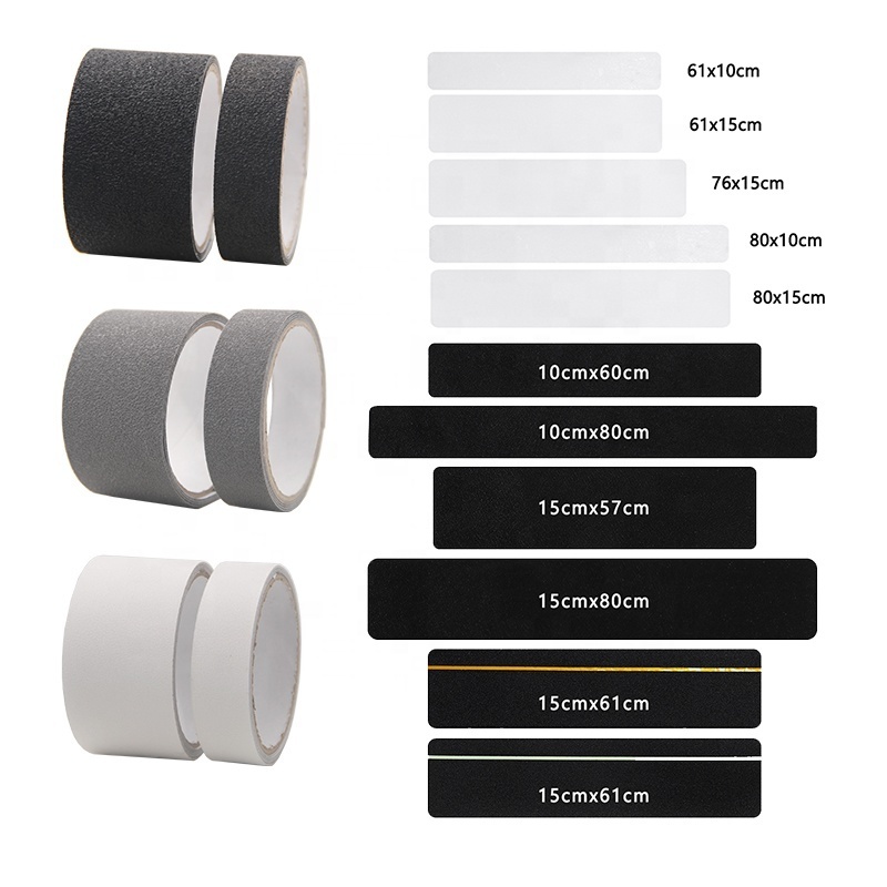 4inchx35 Black Waterproof Sticky Silicon Self Adhesive Anti Slip Tape For Stairs