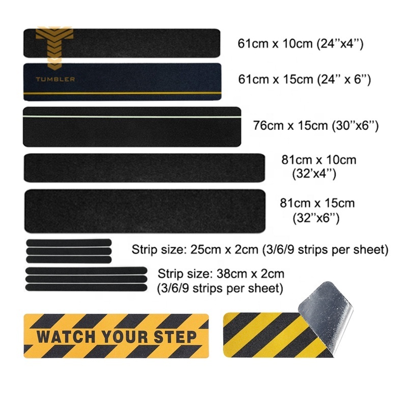 4inchx35 Black Waterproof Sticky Silicon Self Adhesive Anti Slip Tape For Stairs