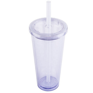 Mlife BPA free double wall 24oz custom logo plastic reusable bubble tea cup