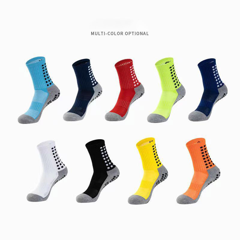 Glue Dispensing Medium Sleeve Soccer Socks Non slip Thickened Towel Bottom Sports Socks Sweat Absorbing Training Socks