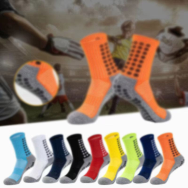 Glue Dispensing Medium Sleeve Soccer Socks Non slip Thickened Towel Bottom Sports Socks Sweat Absorbing Training Socks