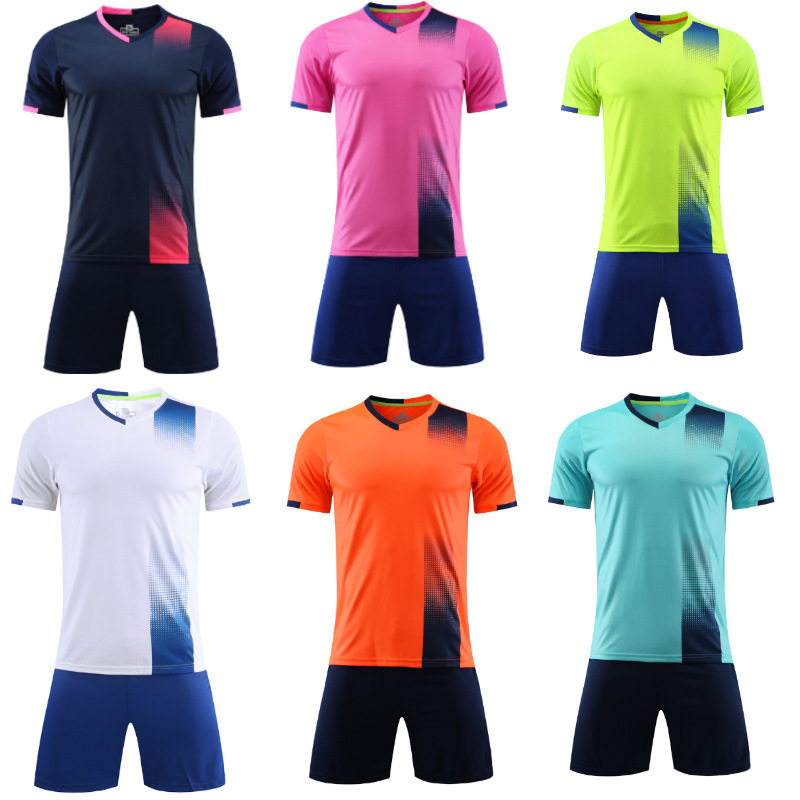 Free sample football suit, male and female adult wholesale printing, student competition training uniform, sportswear, football