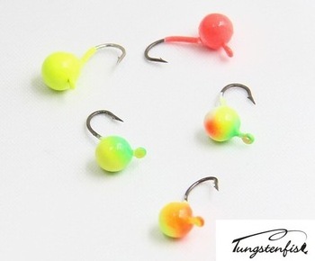 Marmooska Real Tungsten Wolfram Ice Jigs for Ice Fishing