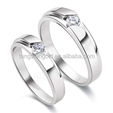 Hot Selling 316L Stainless Steel Mens Ladies Couple Promise Ring Wedding Bands Matching Set