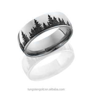 8mm laser tree create your own wedding band men band ring