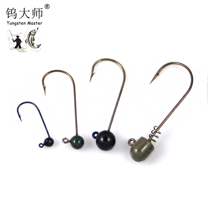 Various fishing gear jig hooks round swing jig head for bass fishing