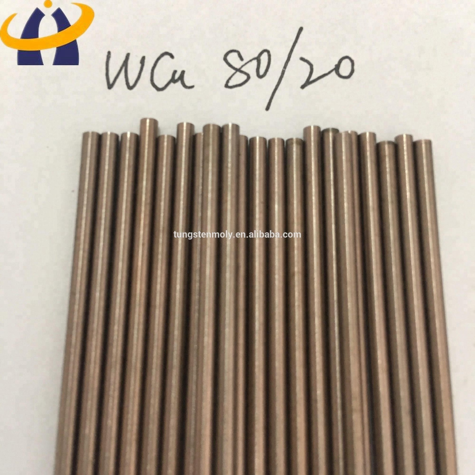 WCu 75/25 polished tungsten copper alloy rod used in spark discharge electrode