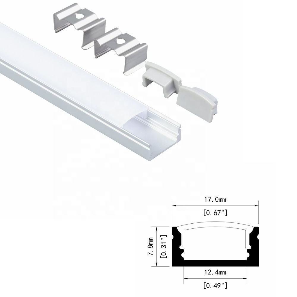 Kitchen cabinet led light with recessed linear light trough plain mounted low pressure wall light strip