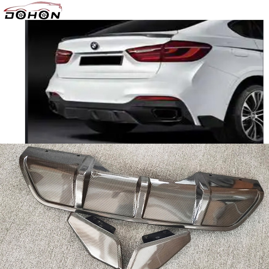 2014-2018Car Bumper Accessories MP style F16 universal Rear Lip Bumper Diffuser for BMW X6 F16 car