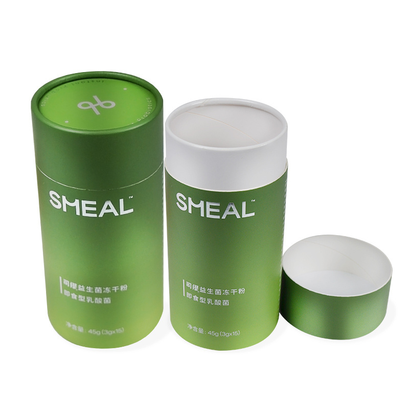 Factory price Eco friendly paper cylinder packaging box for tea/herbs/coffee packaging