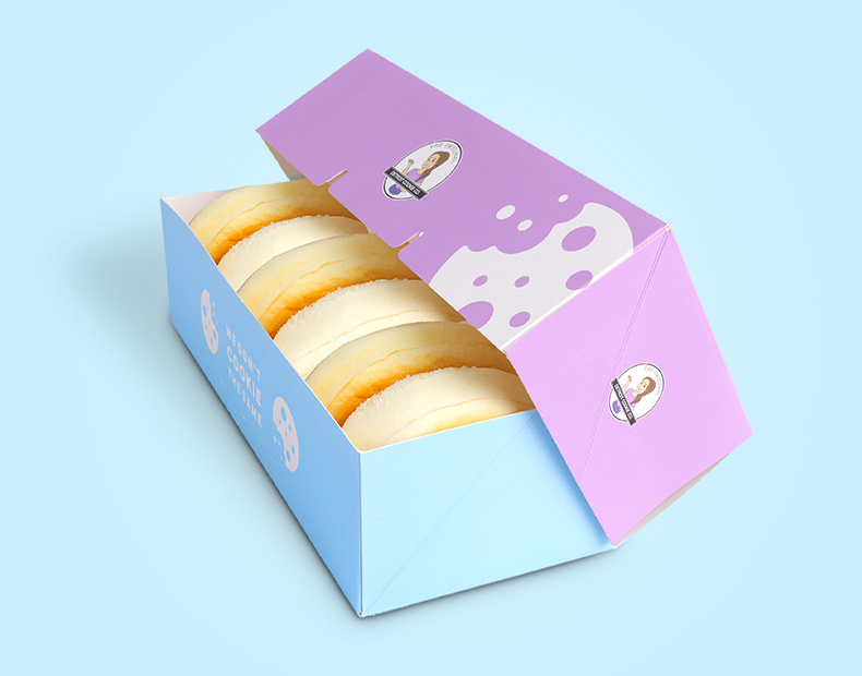 ECO Friendly Custom Design Donut Box with Paper Biodegradable  For French Fries Fried Chicken Wing Packaging