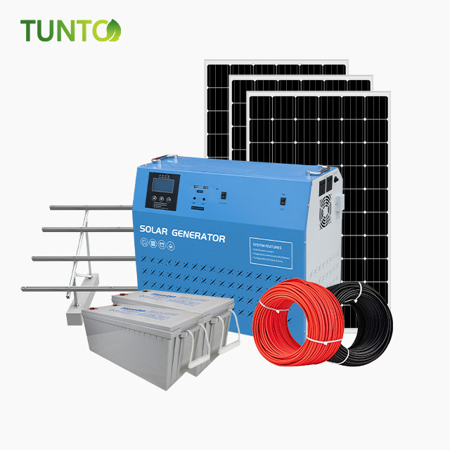 Portable Solar Power Lighting System For House Appliances Indoor 1000W Solar Panel Kit