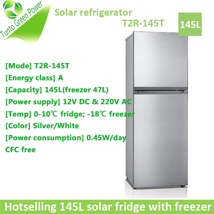 tunto hot selling dc solar refrigerator freezer fridge home appliances 145L 180L 220L 270L