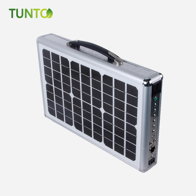 solar suitcase with battery and controller for outdoor camping use kit Promotion all in one emergency lighting