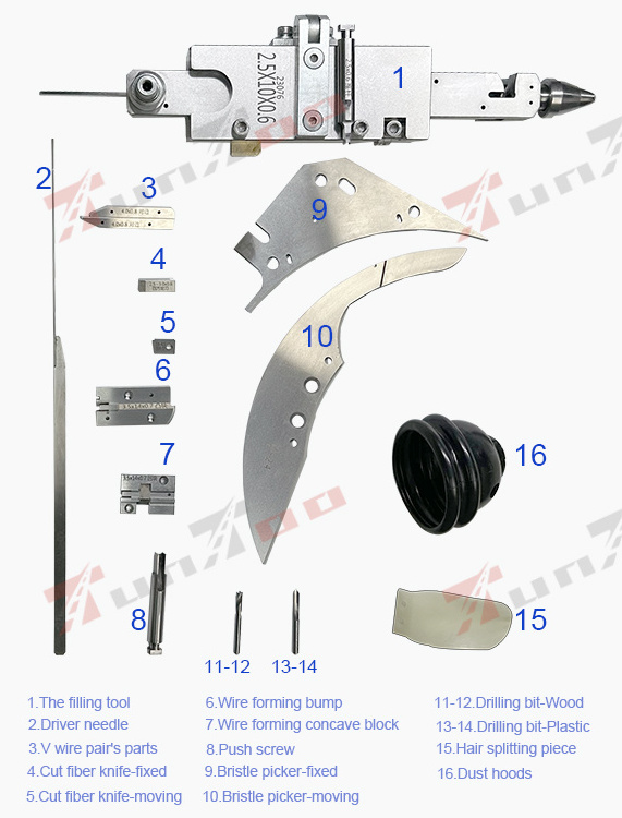 TunToo customized Anti-abrasive wearing parts for broom manufacturing toilet brush making machine price