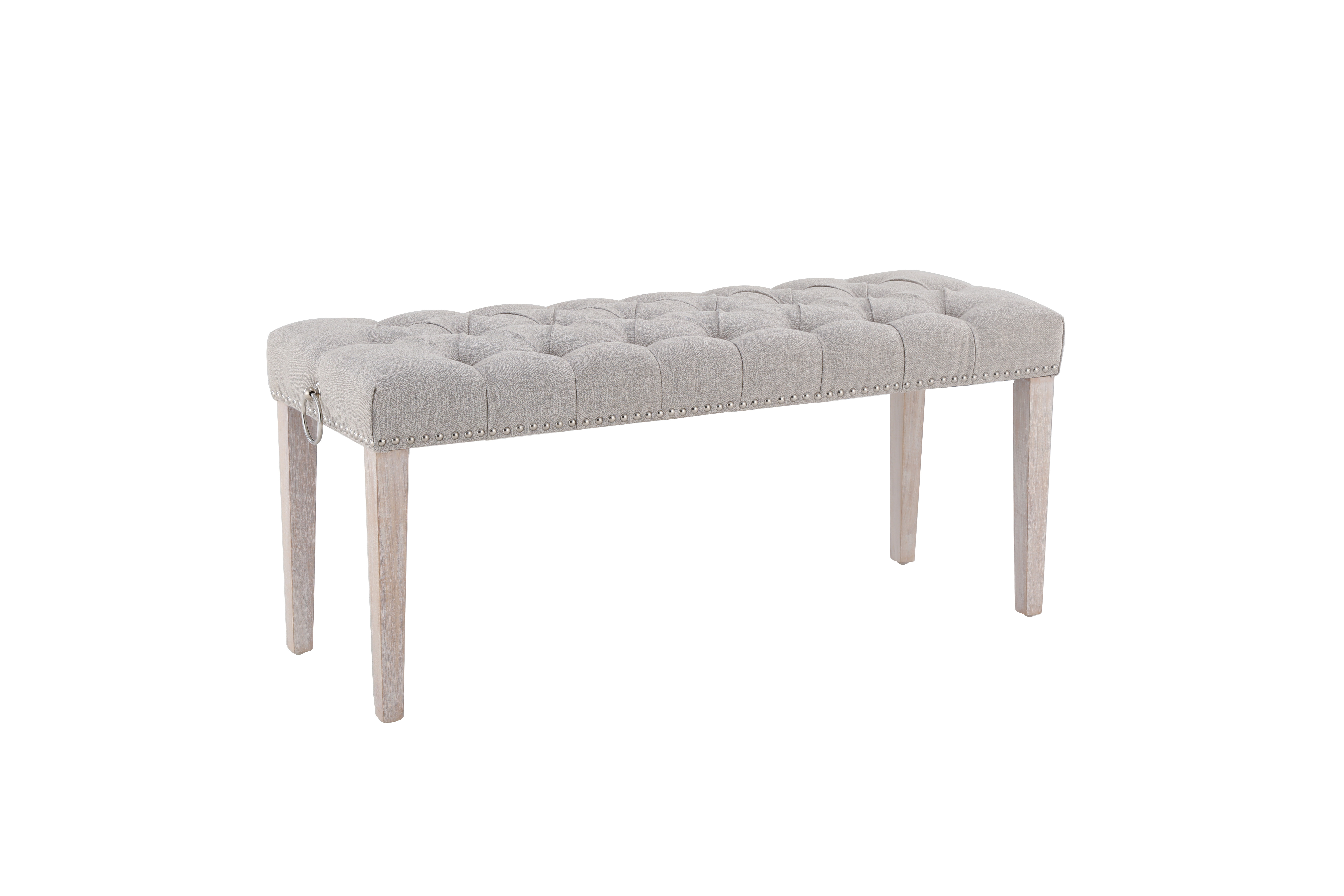 Modern Simple  Design Hot Sales Solid Wood Tufted buttons Long Bench Footrest Stool