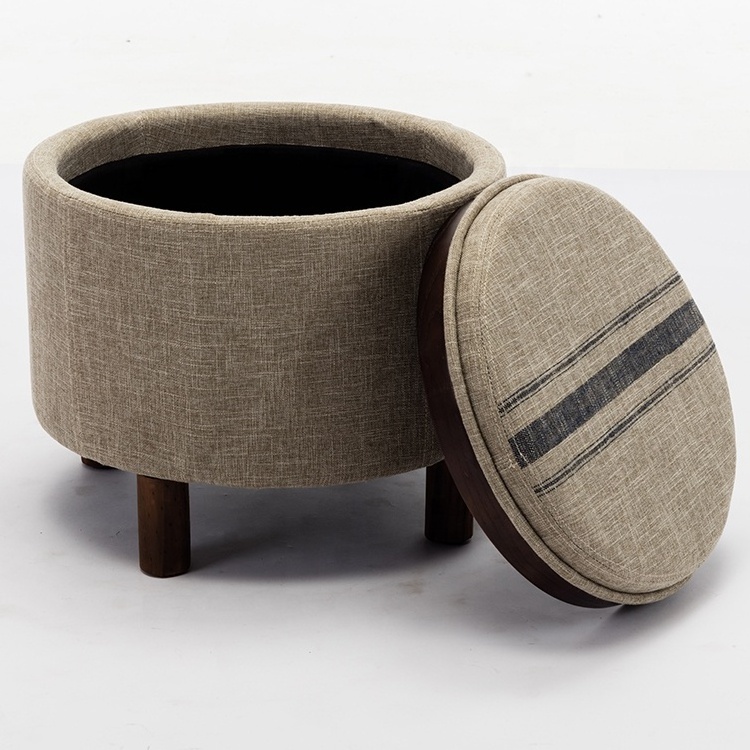 Fabric Coffee Table Storage Box Home & Seat Desk Stool Chair Ottoman