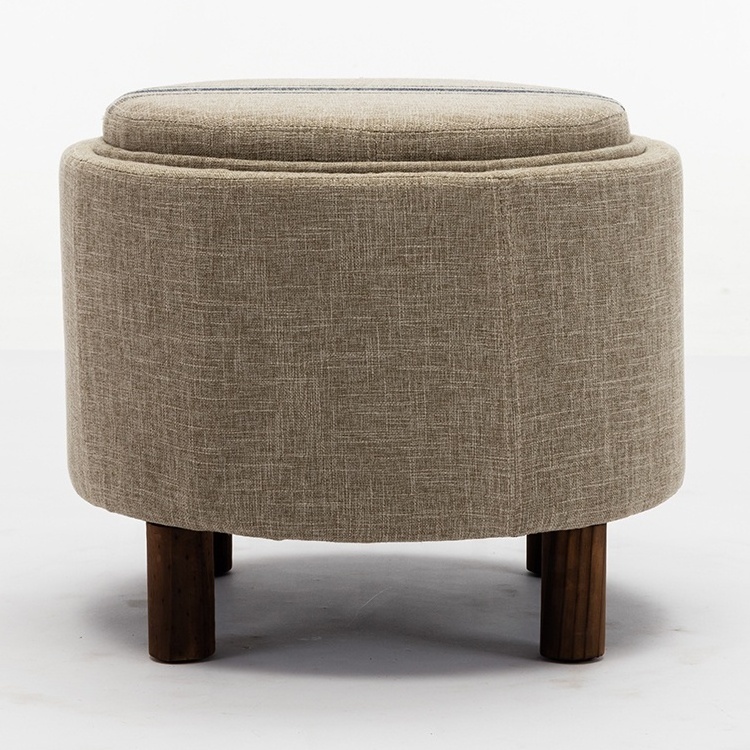 Fabric Coffee Table Storage Box Home & Seat Desk Stool Chair Ottoman